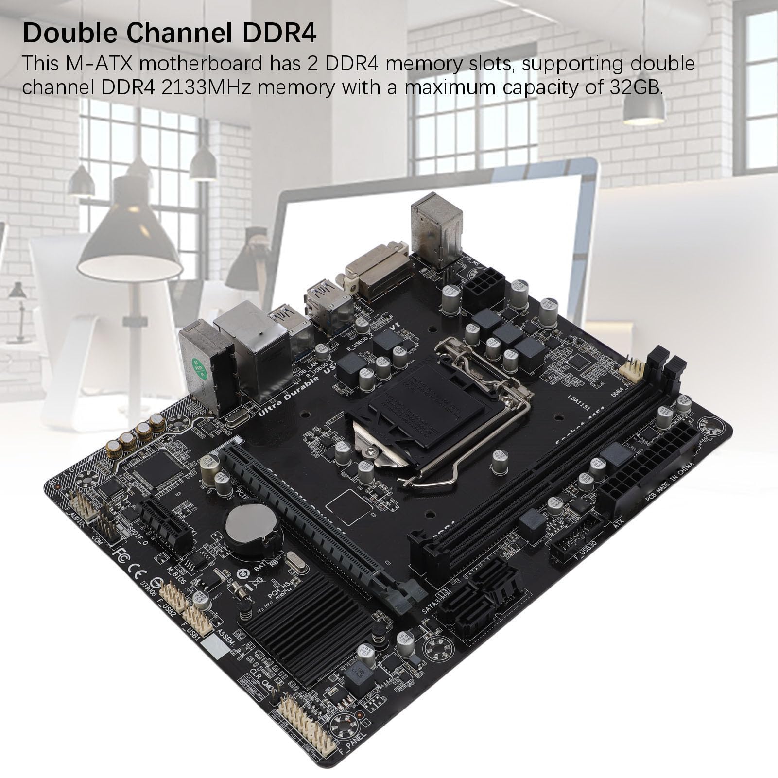 GA - Scheda Madre Serie B150M, Scheda Madre Mini ATX con Chipset LGA 1151 B510 (Gigabit Ethernet, DDR4 da 32 GB, 2133 O.C. PCIe 3.0, USB3.0 2, RJ45/DVI)