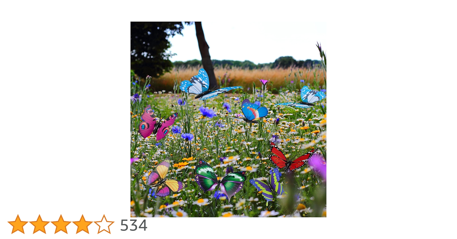 25/50pcs Double Wing Butterfly Garden Yard Planter Colorful Whimsical Butterfly Stakes Decoracion Outdoor Decor Gardening Decor