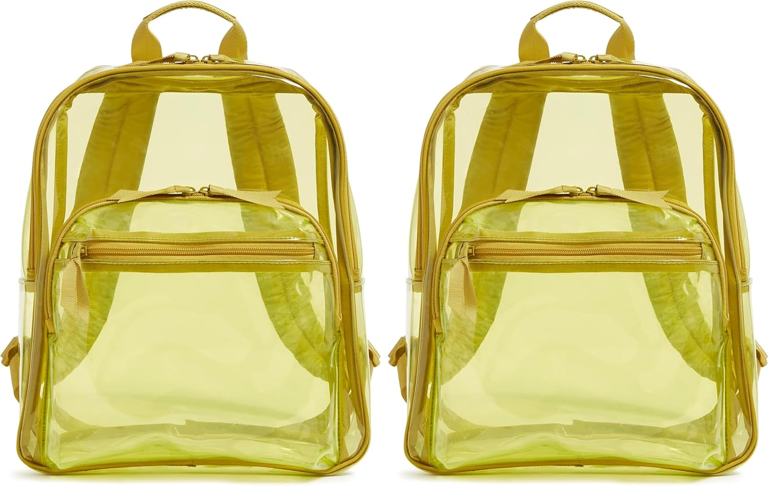 Clear Large Backpack, Golden Olive, One Size