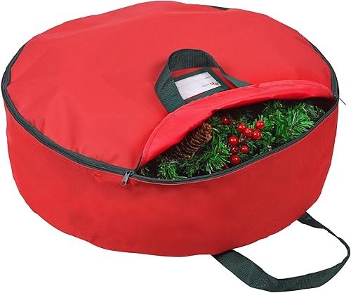 Primode Bolsa de almacenamiento de corona de 30 pulgadas, contenedor de coronas con asas, material de poliéster Oxford 600D duradero, soporte de