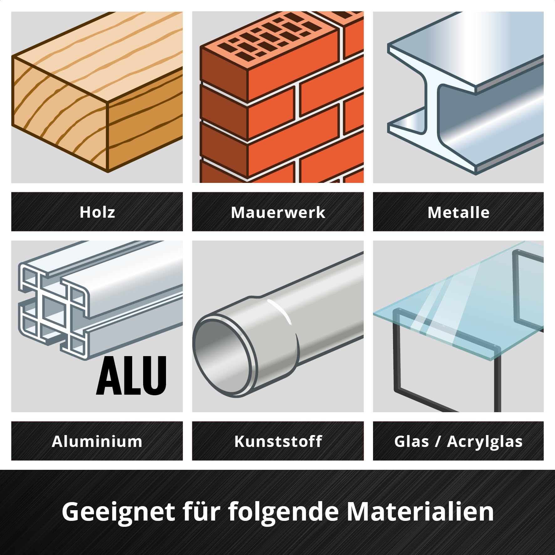 Einhell Kit d'outils pour servante d'atelier 6 pads – 287 pièces avec embouts de précision et spéciaux, pinces, vis, clé à douille, niveau à bulle, marteau et mètre ruban