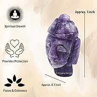 Vista 67 de Amazing Gemstone Black Obsidian Crystal Buddha Head Statue for Zen - Buddah Decor Statue Figurine for Meditation - Adornos Decoraciones Para Salas