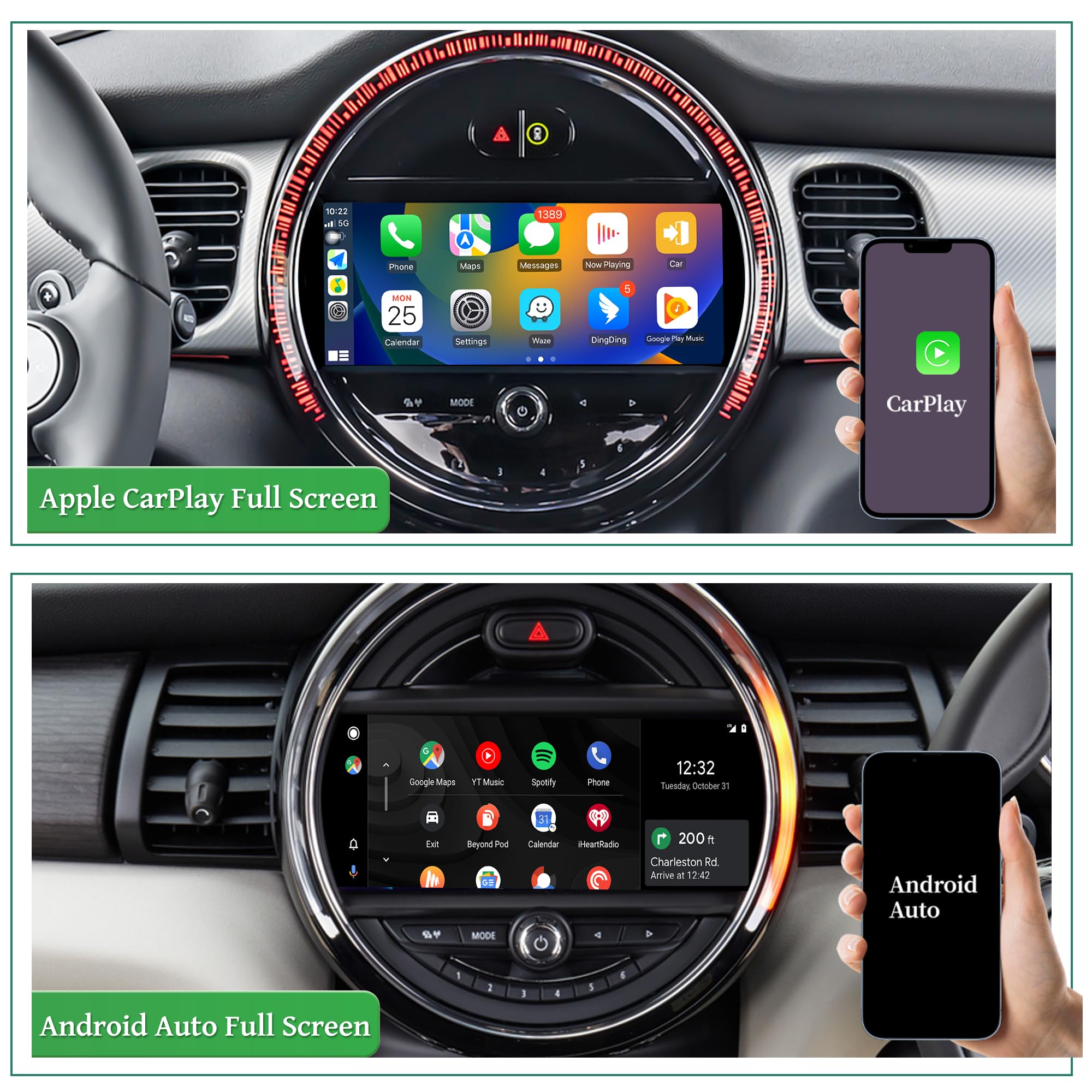 NBT CarPlay android auto 接続配線一式 mini f型 Amazon.com: 128GWireless CarPlay & Android Auto Interface Upgrade