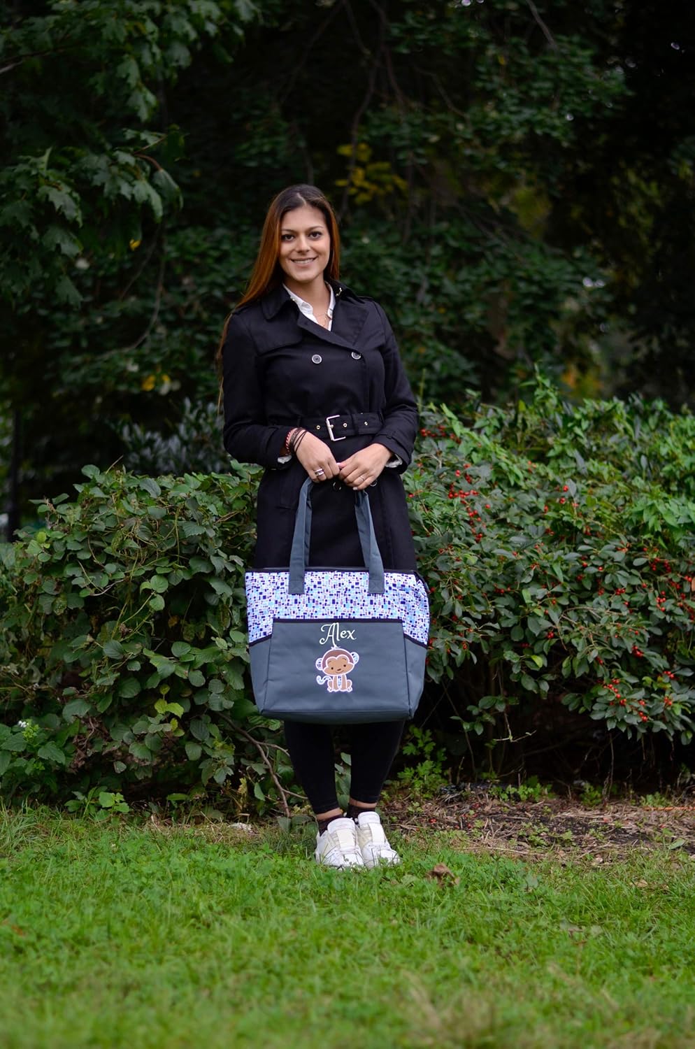 Personalized Diaper Bag Tote Bag Custom Monogram Diaper bag (Monkey)