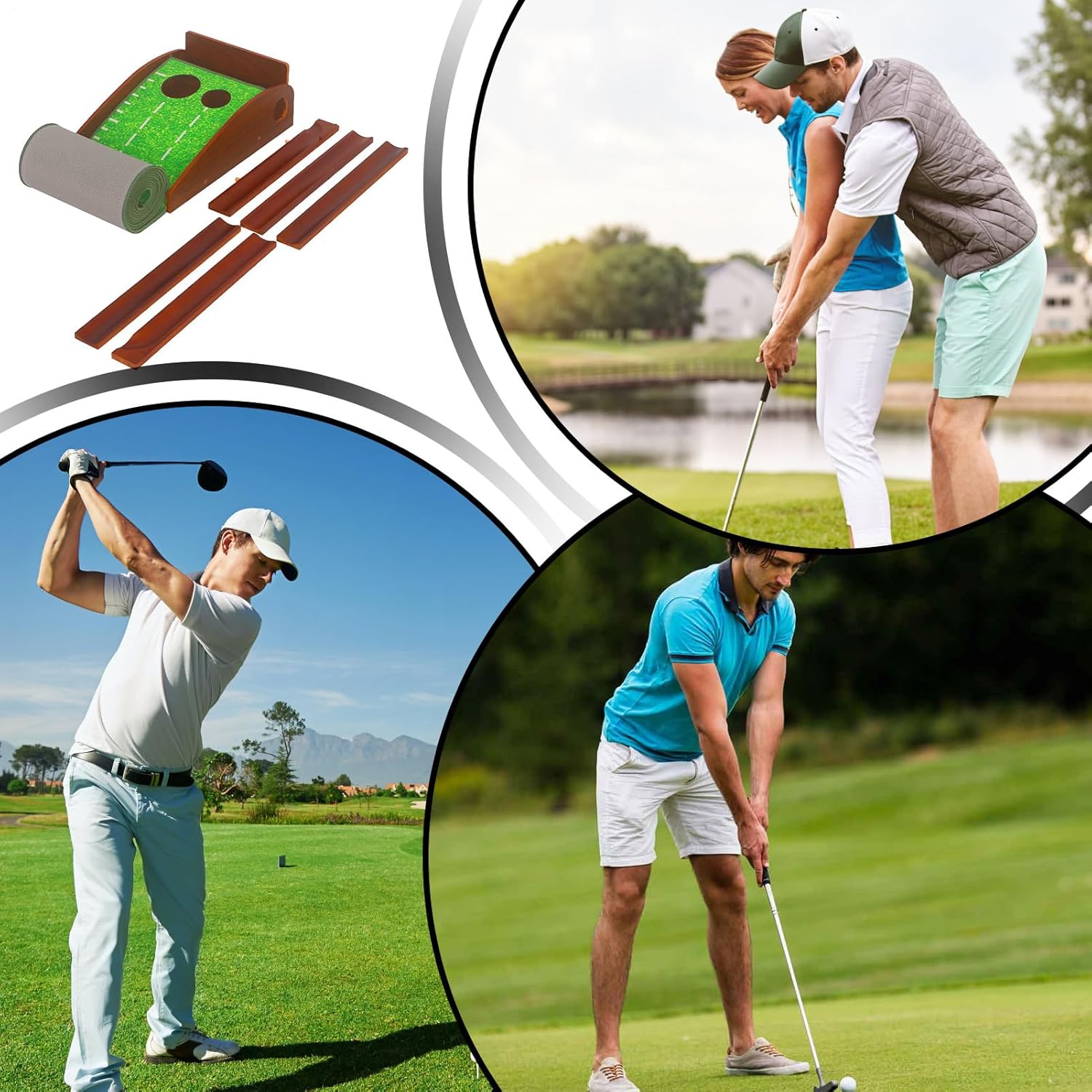 ゴルフ パッティング 練習 用 マット | 滑り止め 機能 を 搭載 した ゴルフ トレーニング 補助 器具 - 屋内用パッティング