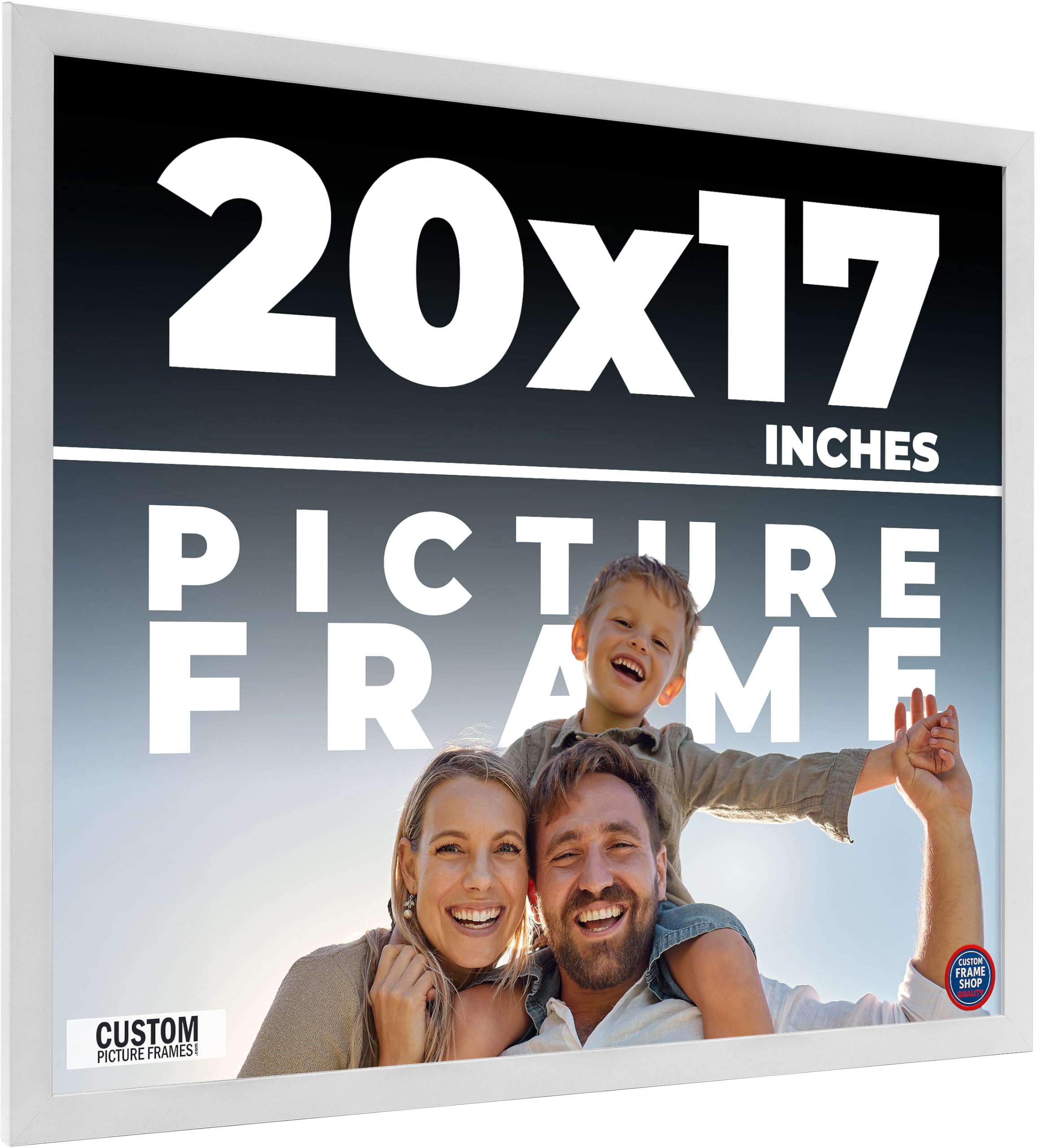 Amazon.com - 20x17 Frame White Real Wood Picture Frame Width 0.75