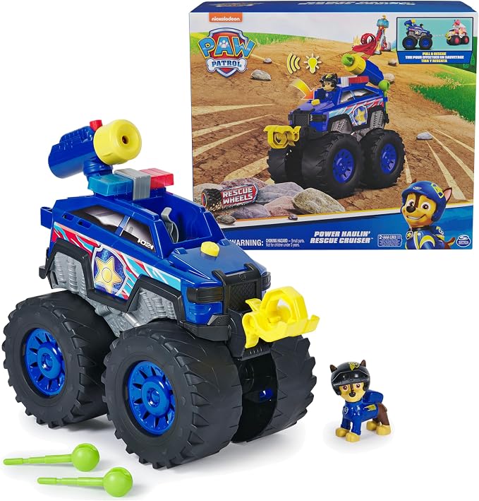 Paw Patrol: Rescue Wheels – Camion monstre Boomer avec transformation de véhicule et figurine d'action de collection, jouets pour enfants pour garçons et filles à partir de 3 ans