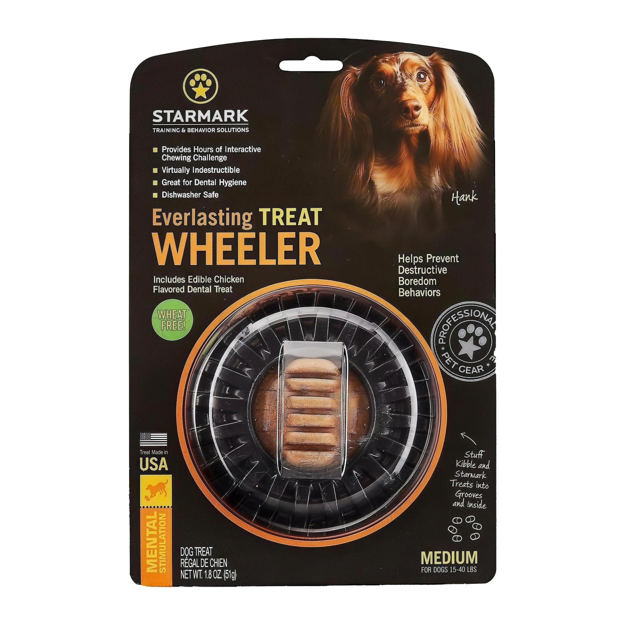 STARMARK Everlasting Treat Wheeler Jouet pour Chien Taille M