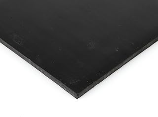 Neoprene Sheet, 40A Durometer, Smooth Finish, No Backing, Black, 0.125" Thickness, 2" Width, 36" Length