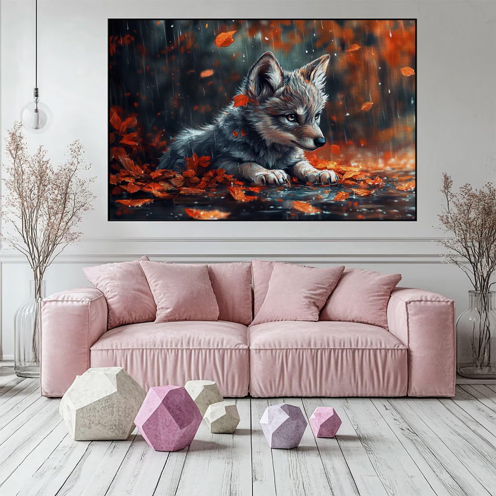 Puzzle 3000 elementów puzzle dla dorosłych pies 122 x 81 cm unikalne rzemiosło klasyczne 3D drewniane układanka do rodzinnych gier aktywnych, układanka do samodzielnego wykonania nawet do dekoracji
