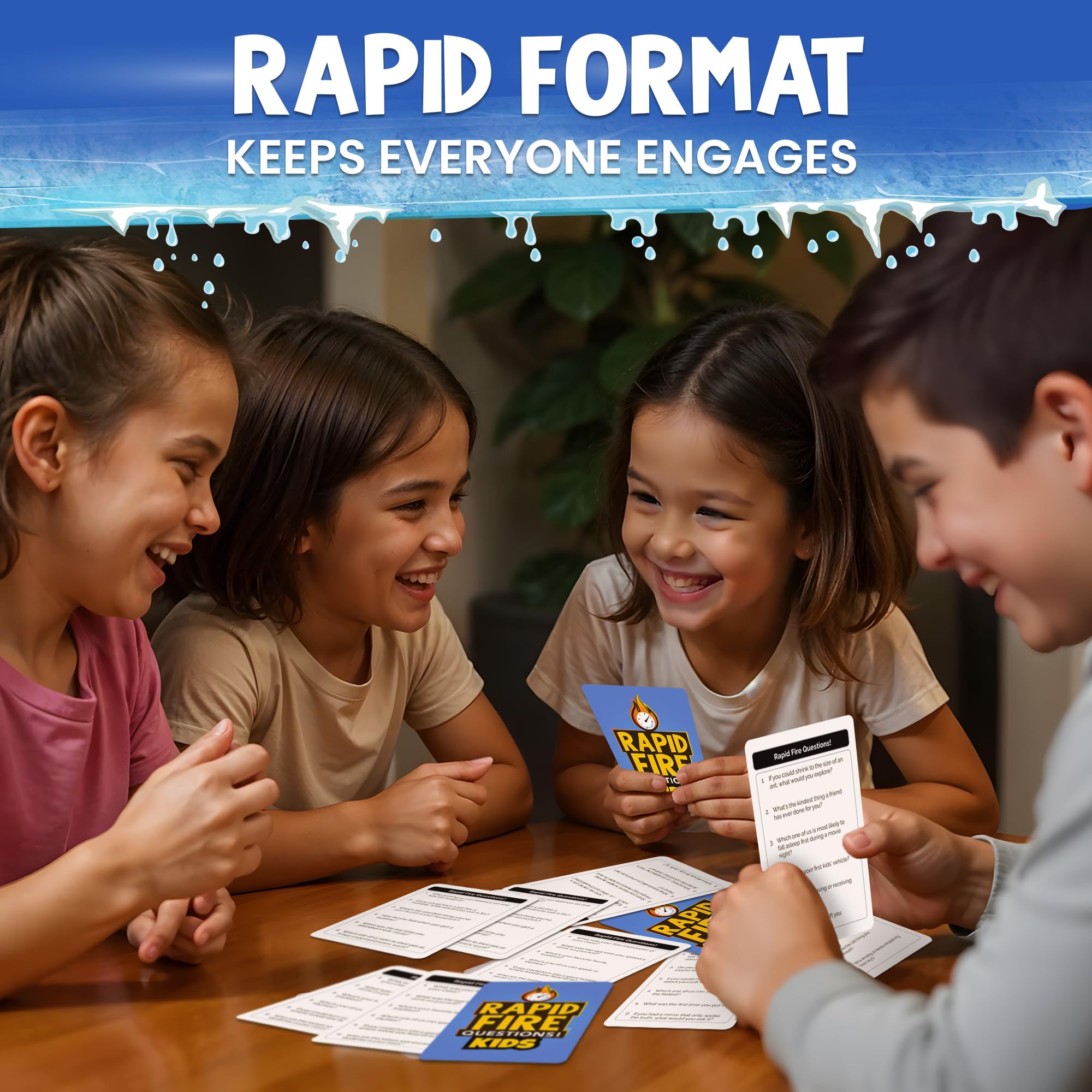 QUOKKA Kids Conversation Cards Game, Break the Ice Game for Kids and Families, Icebreaker Cards with 500+ Questions - Image 3