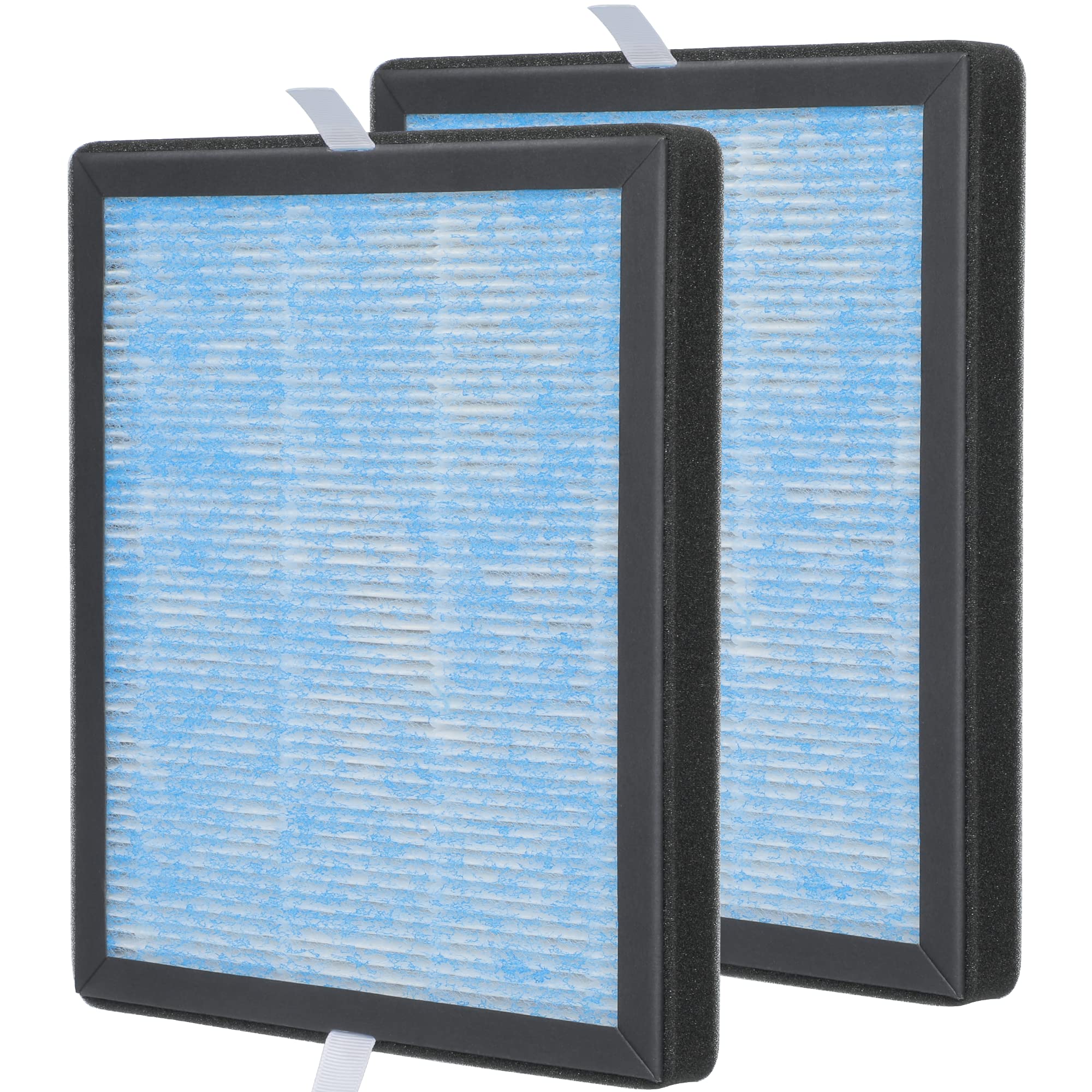 2-Pack R1 P1802 P1801 Filter Replacement, Compatible with YIOU R1 P1802 and Vegebe Filter, Fit for Elechomes P1801 Air Purifier, 3-in-1 True HEPA