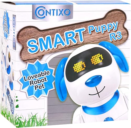 Vista 9 de Contixo R3 Robot - Juguetes para perros para niños, robots de control remoto, juguete interactivo inteligente para niños y niñas de 3, 4, 5, 6, 7