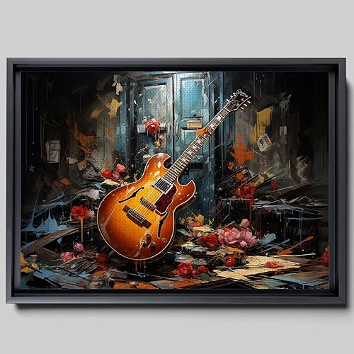Print guitar canvas print wall decor, ready to hang wall print, design canvas print, Canvas Wall Dekor