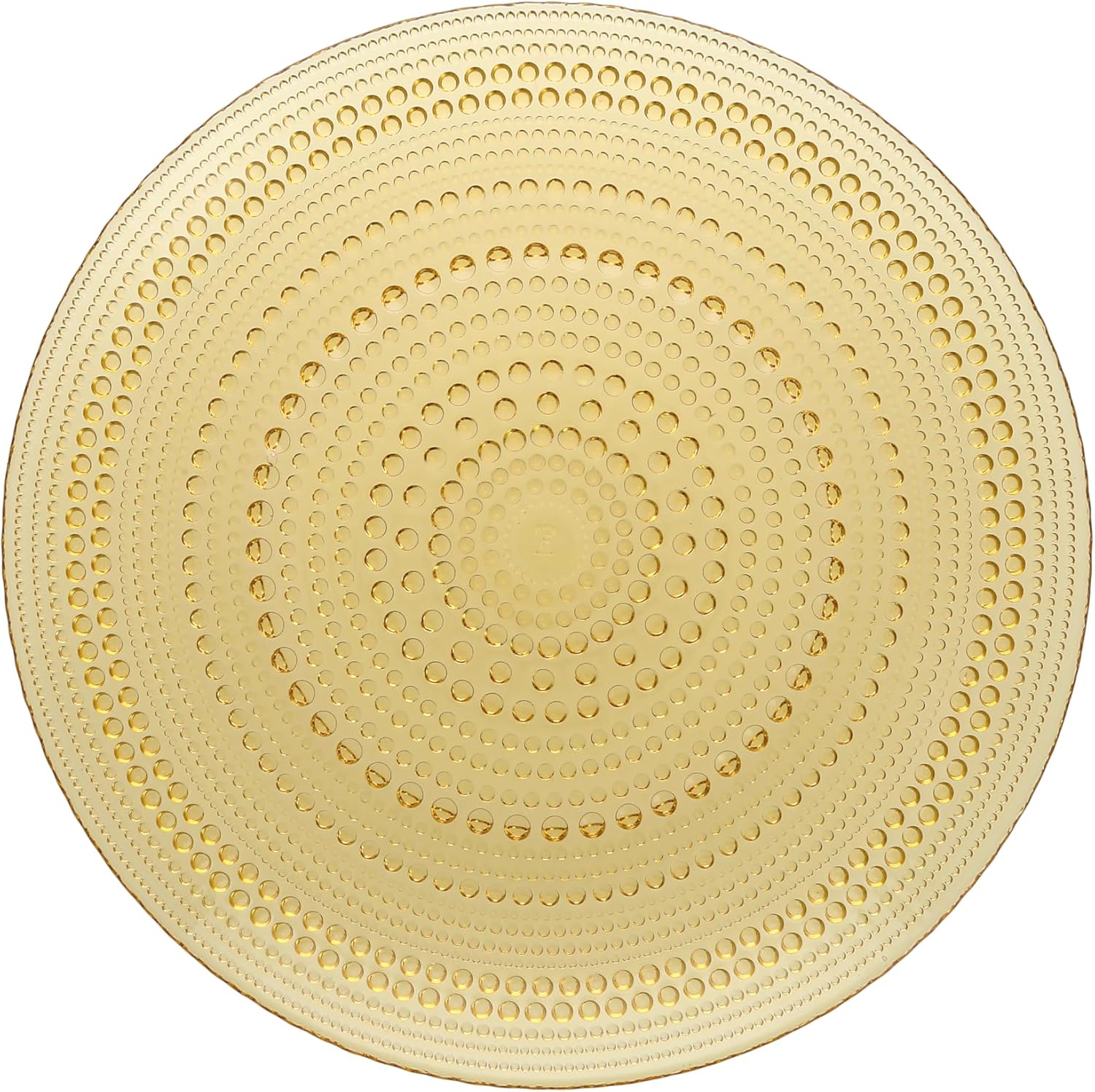 Amber Yellow Glass 13" Charger Plates Set of 4