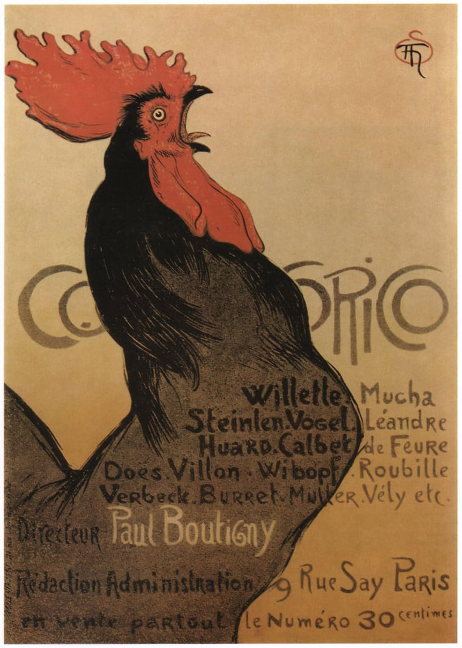 Serendipitp No Frame Aesthetic Poster Photo Wall Print Retro Picture Unbekanntes Bild By Théophile Alexandre Steinlen Modern Wall Artwork For Home Decor 60X90cm