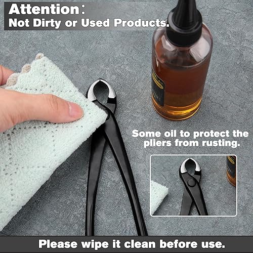 Miniatura 4 de LEONTOOL Juego de herramientas para bonsái, cortadores cóncavos de 8 pulgadas y cortadores de perilla esféricos de 8 pulgadas, acero al carbono, kit