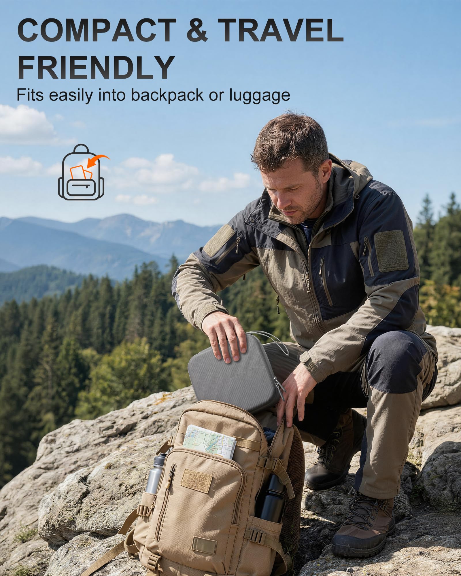 ProCase Etui do DJI Neo 2, przenośne twarde etui podróżne do DJI Neo 2 Drone (tylko etui) - szare