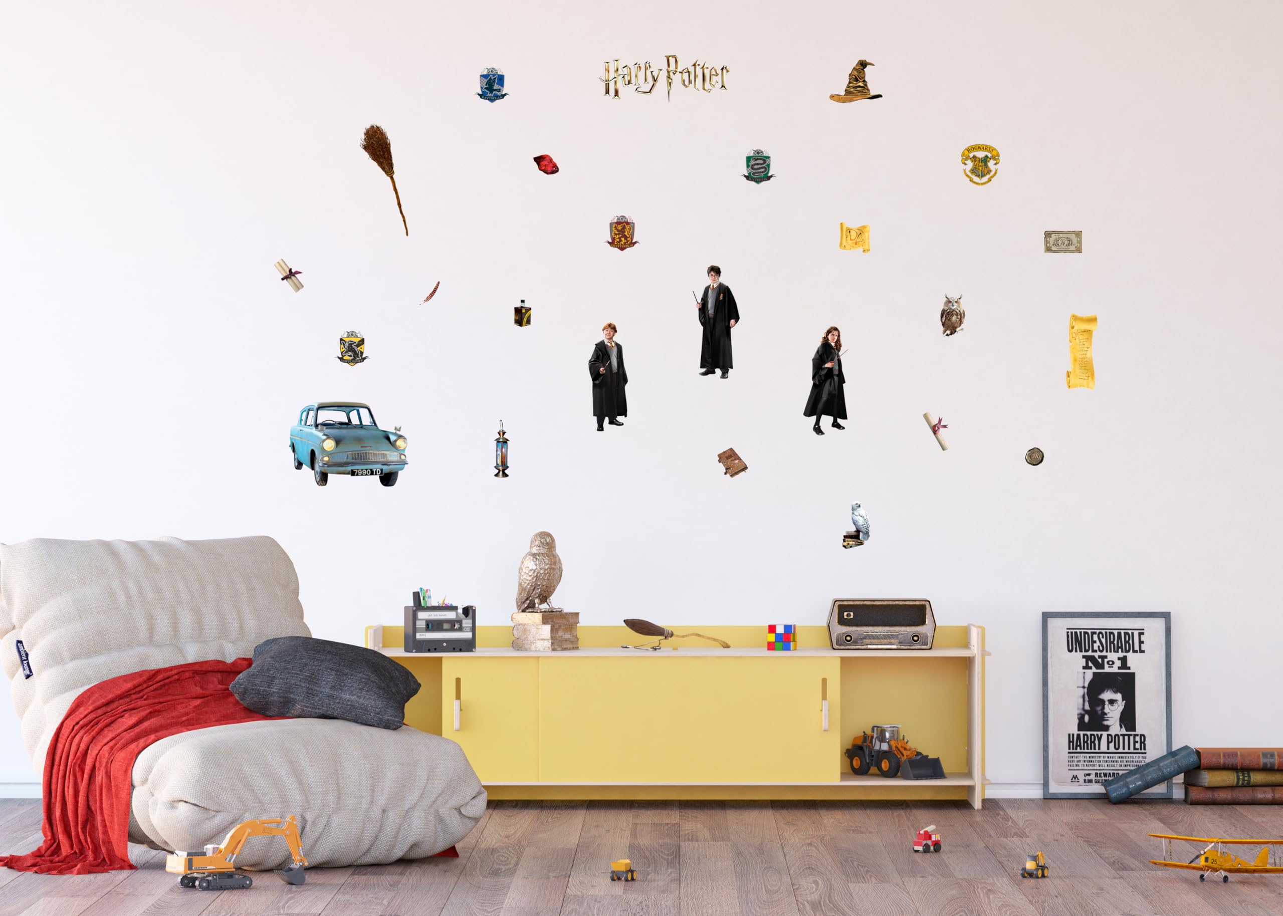 Harry Potter naklejki ścienne do pokoju dziecięcego, tatuaż ścienny chłopiec dekoracja AG Design 42,5 x 65 cm | ADK 1654