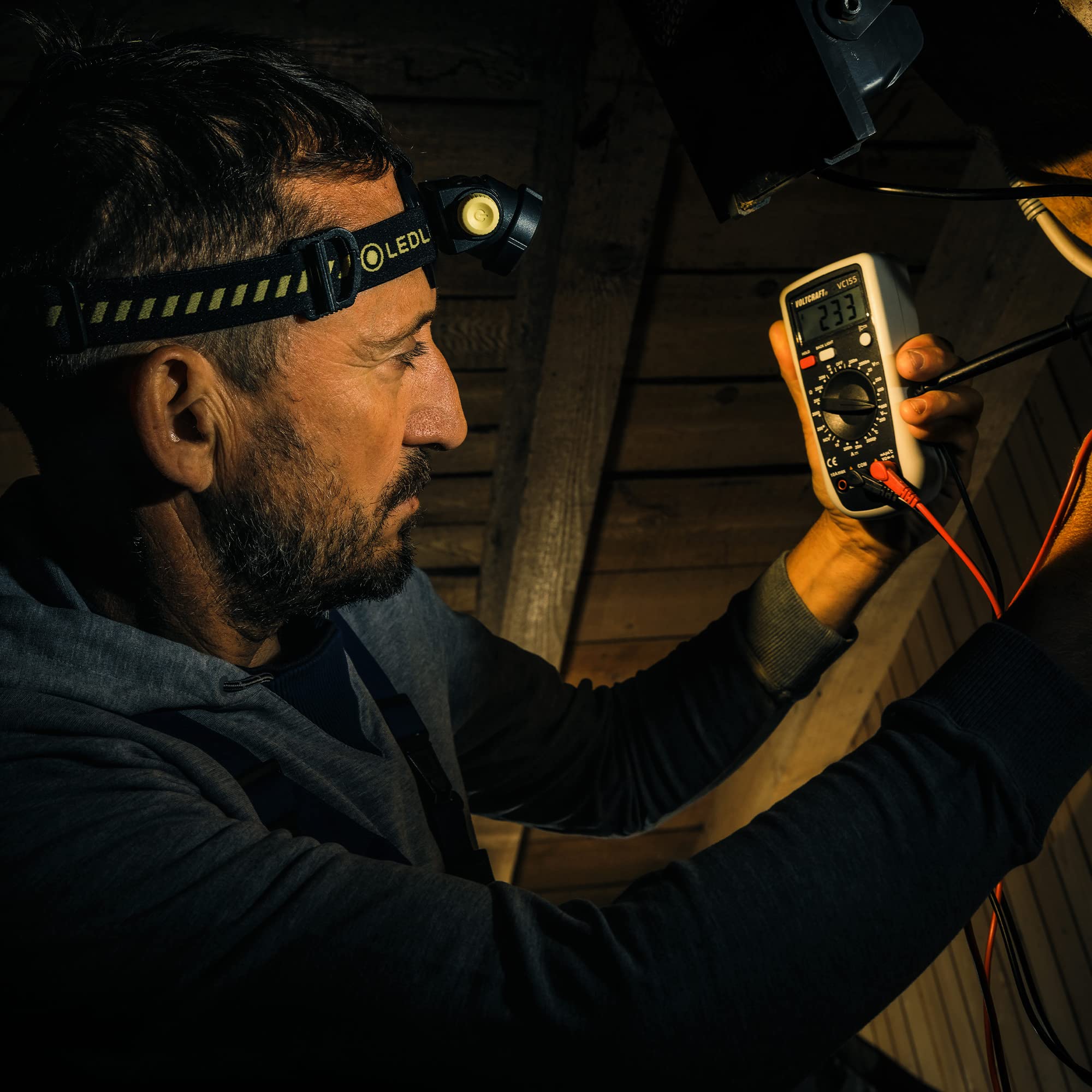 Ledlenser H5R Work Robust Torcia Frontale LED, Ricaricabile con Batteria al Litio, Impermeabile IP67, 500 Lumen, High CRI, dimmerabile, Portata Luminosa di 200m, Cavo di ricaricamagnetico USB