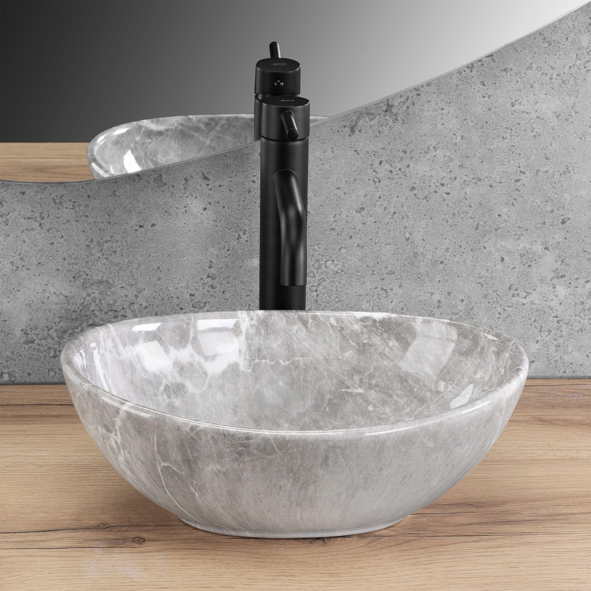 Lavabo Sobre Encimera Rea Sofia Mini Grigio Gris