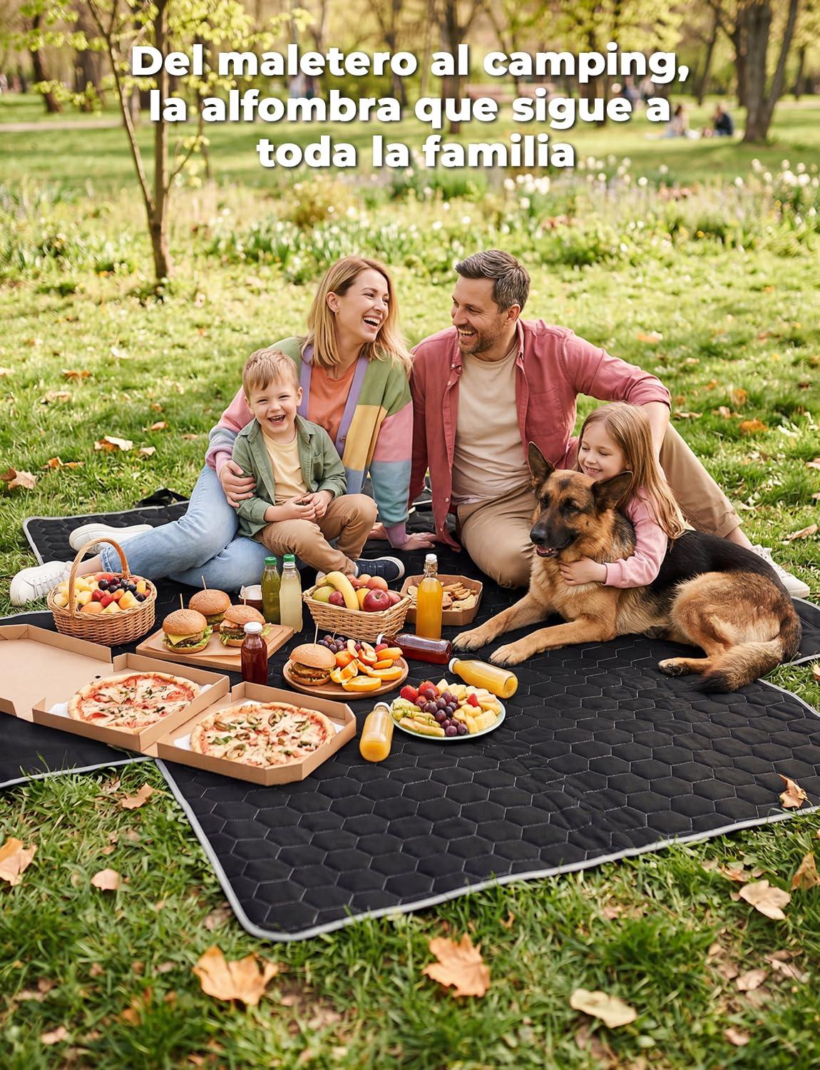 Oasser Protector Maletero Coche Perro 185x103cm con 2 Bolsillos, 600D Impermeable Antideslizante Antipolvo con Protección Lateral y Parachoques, Fácil de Limpiar, Universal para Coches y SUV