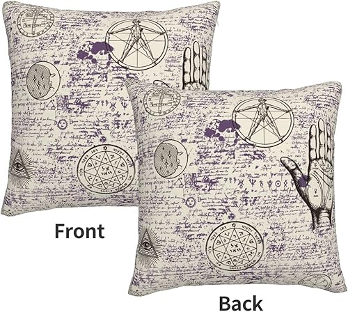 Miniatura 2 de Various Retro Symbols -Pillow Covers, 22"X22" Inch Velvet Soft Throw Pillow Covers, Cozy Fluffy Pillow Cases With Zipper, Decorative Square