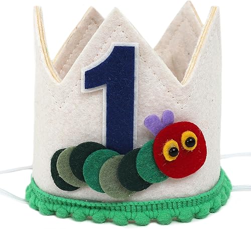 Hungry Caterpillar - Corona de primer cumpleaños – Decoración de fiesta temática de frutas, sombrero de primer cumpleaños y accesorio para aplastar disponible en Yaxa Guatemala
