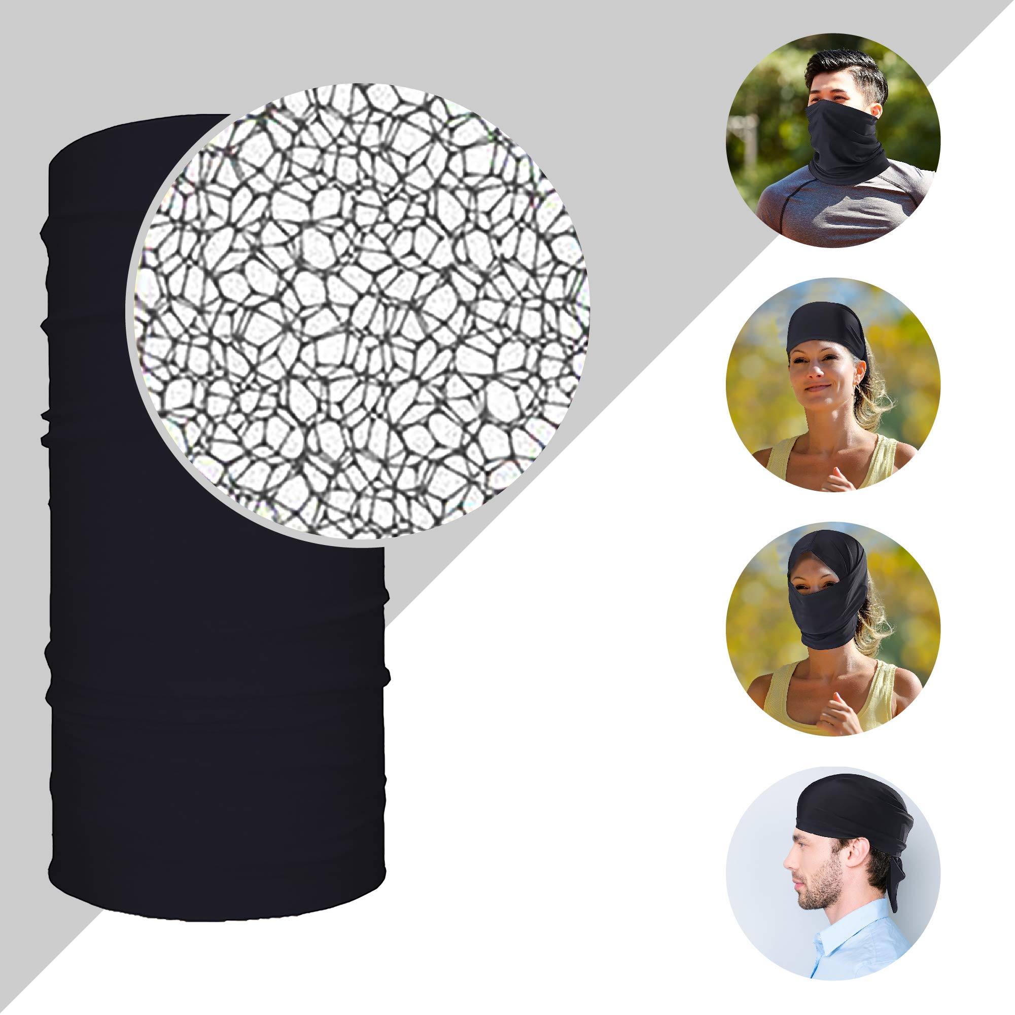 Anonymous - Polaina para el cuello, reutilizable y lavable, antipolvo, pasamontañas livianas sin costuras