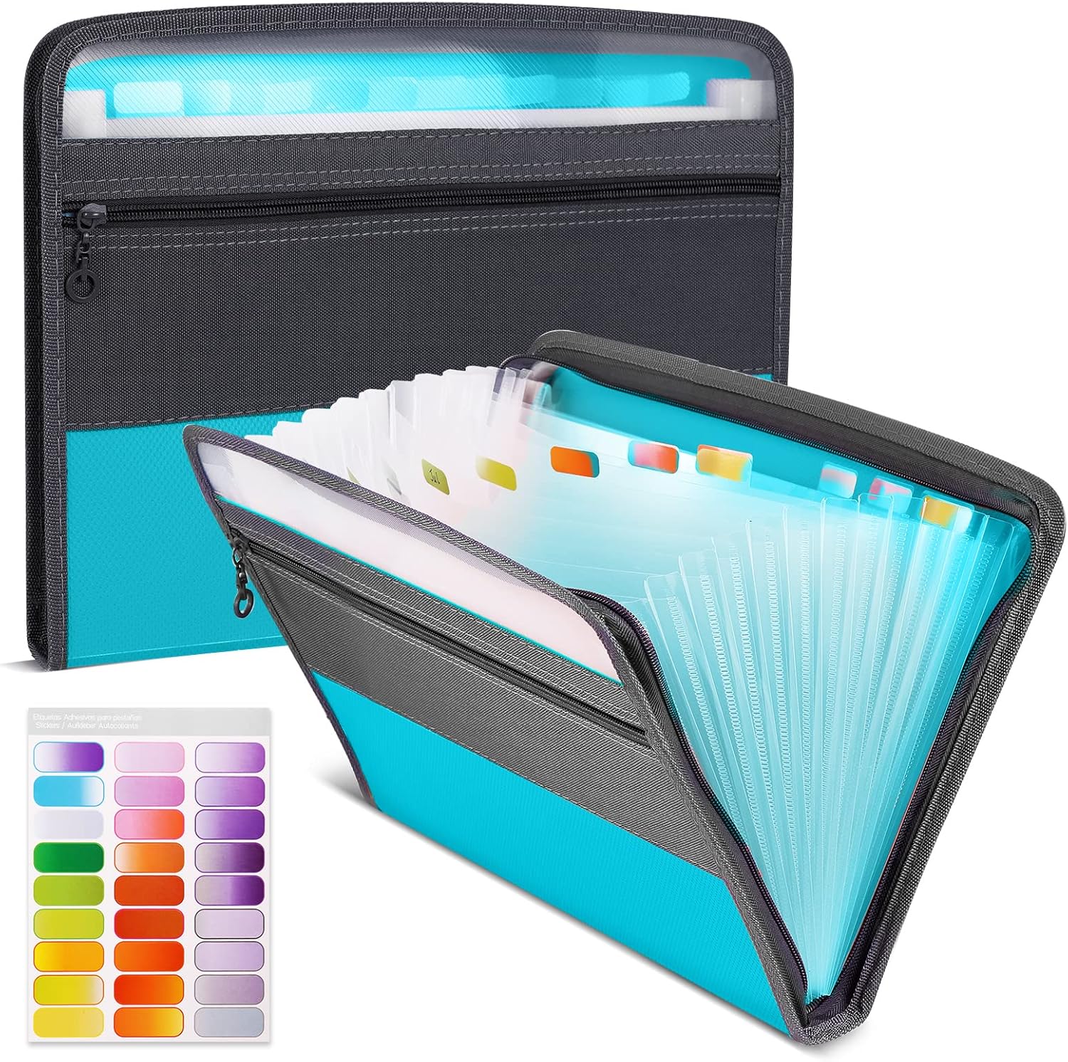 Expanding File Folder, 13 Pockets Accordion File Folder Document