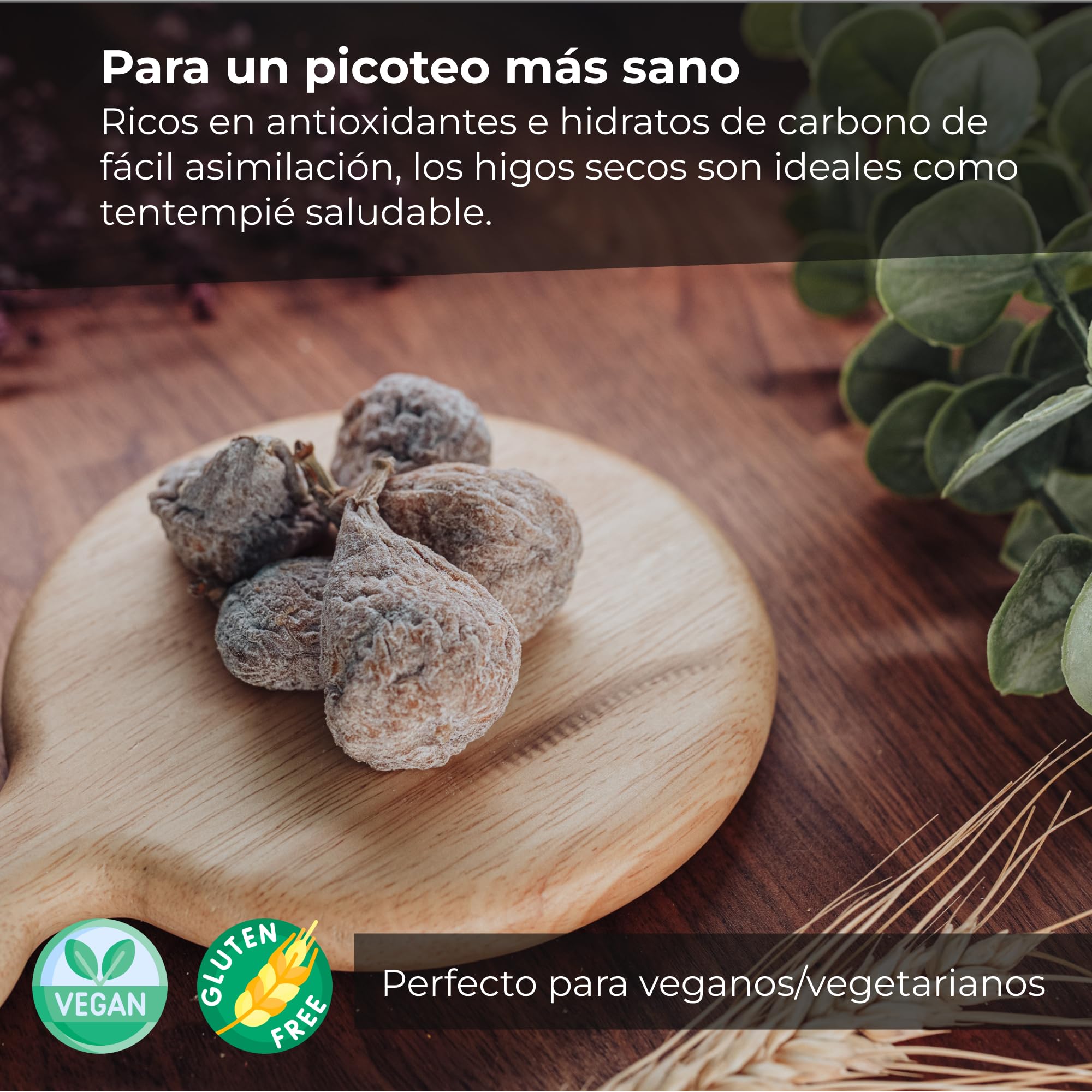 Higos Secos Españoles | 1 Kg de Higos Deshidratados | Sin Azúcar Añadida | Crudos y Enteros | Alto en Fibra y Minerales | IDEAL como SNACK | Dorimed