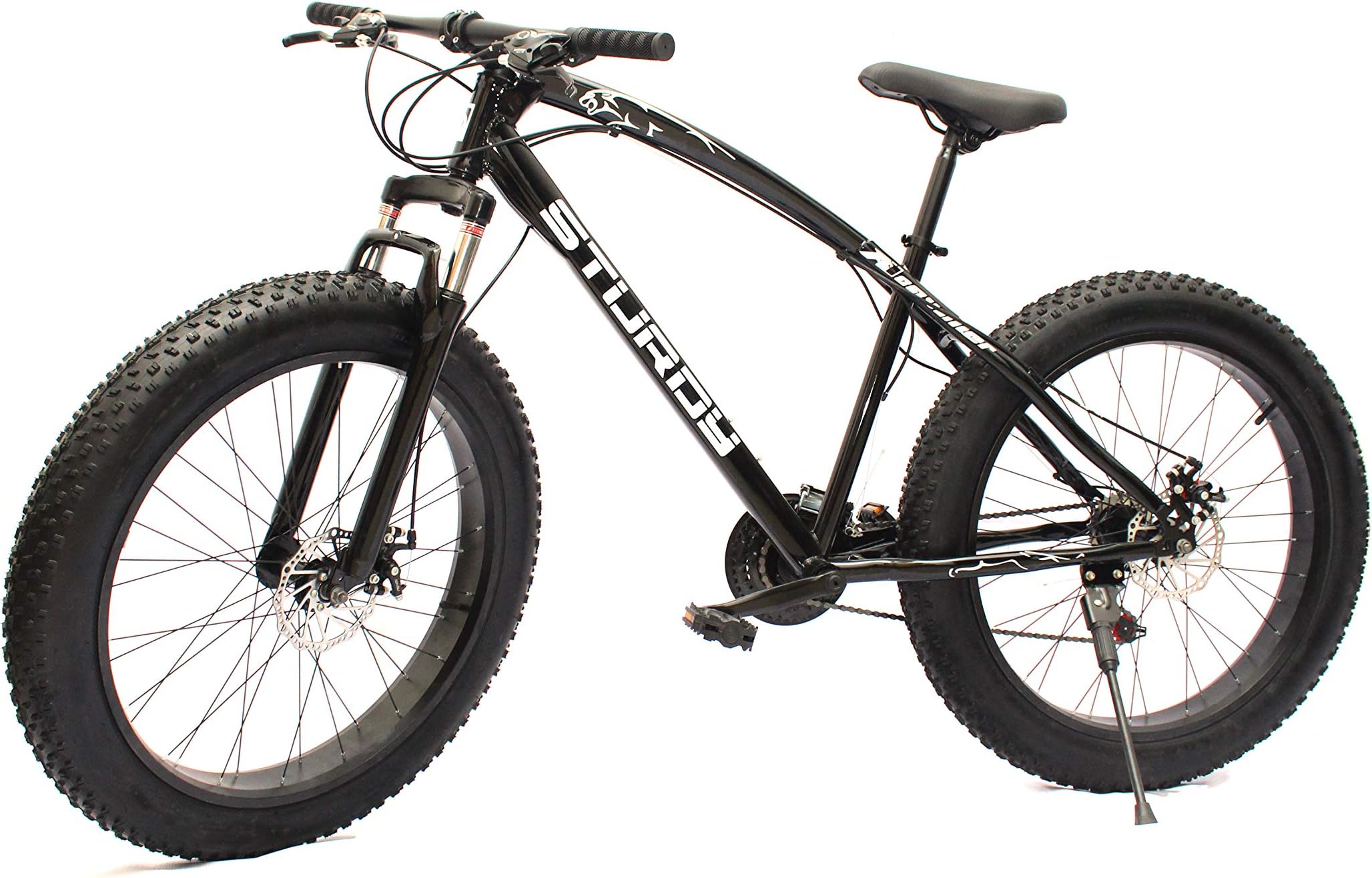 Sturdy Fat Bike with 26X4 INCH Tires (BLACKK) - Fat Mountain Bike