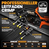 SOMELINE Klimpelő Fogó Vízálló Autó Csatlakozó Készlet 0.34-2.5mm² 2
