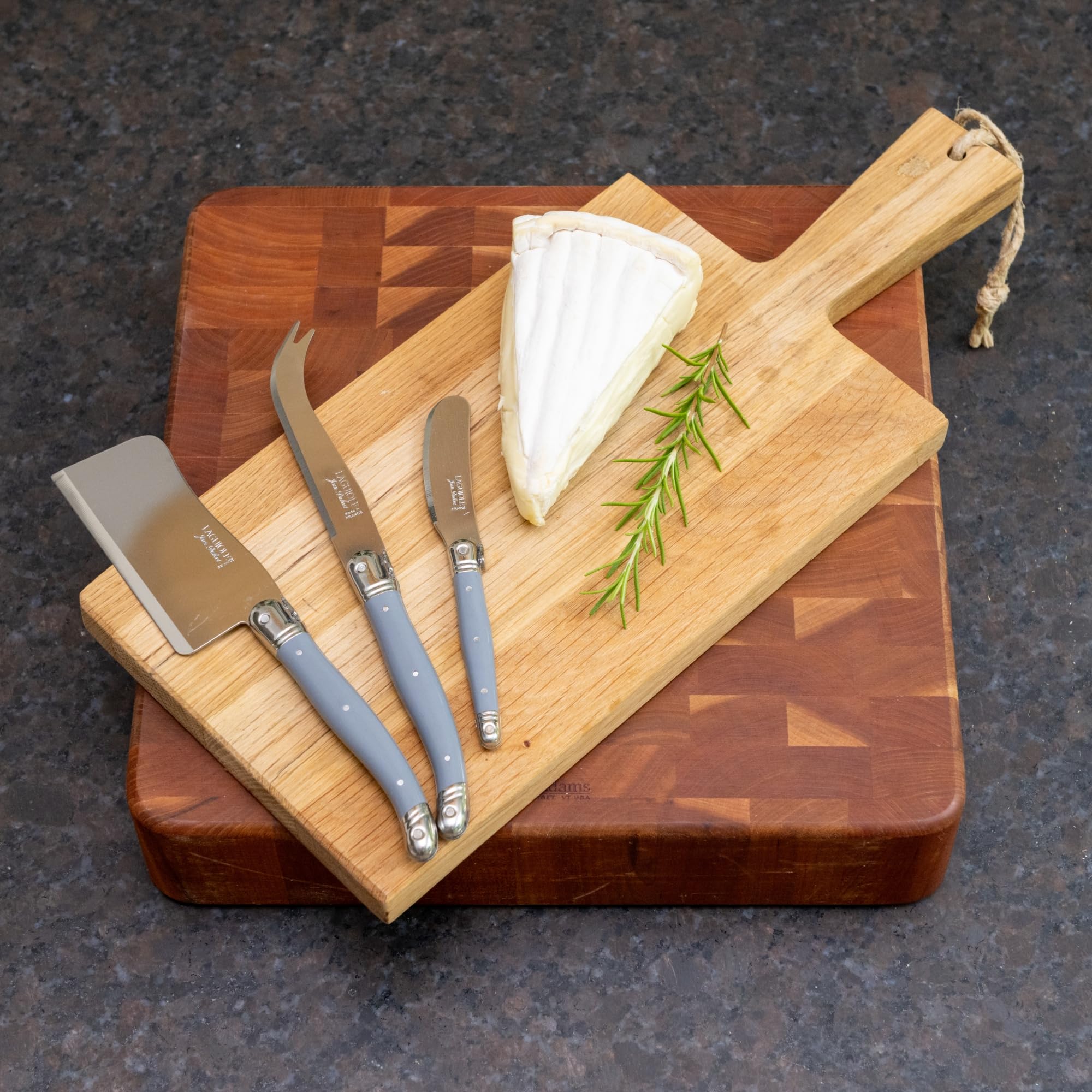 Amazon.com: Jean Dubost Laguiole 3-Piece Cheese Knife Set, Gray