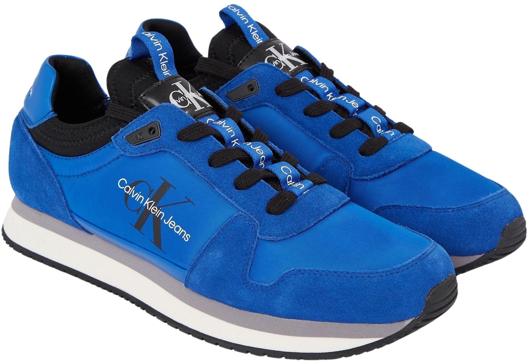 Calvin Klein Jeans Runner Sock Laceup NY-LTH YM0YM00553, Zapatilla de Running Hombre, Azul (Lapis Blue/Black), 46 EU
