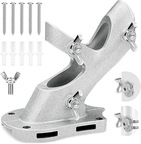 1" Flag Pole Holder for Outside House, REERON 2-Positions Metal