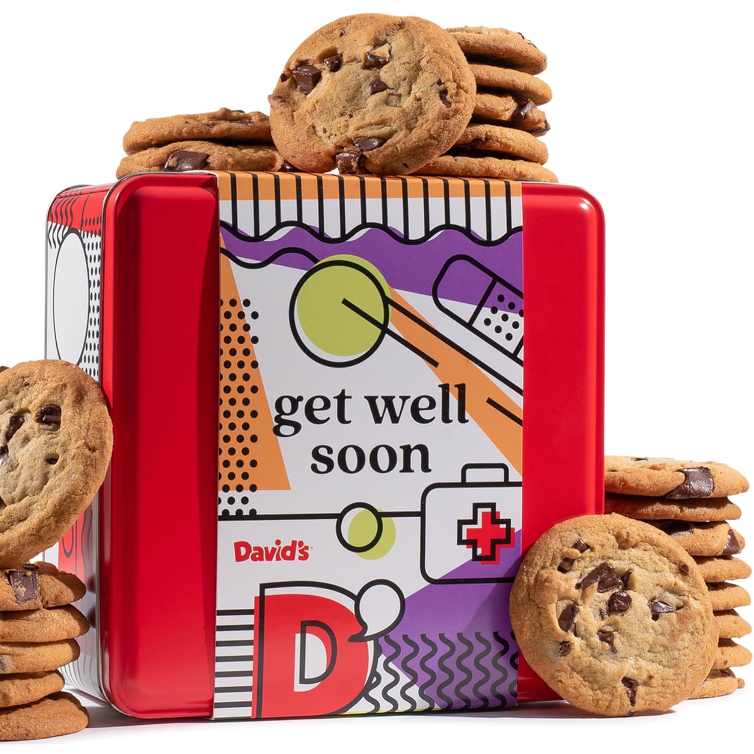 David's Cookies Get Well Soon Chocolate Chunk Cookies Tin