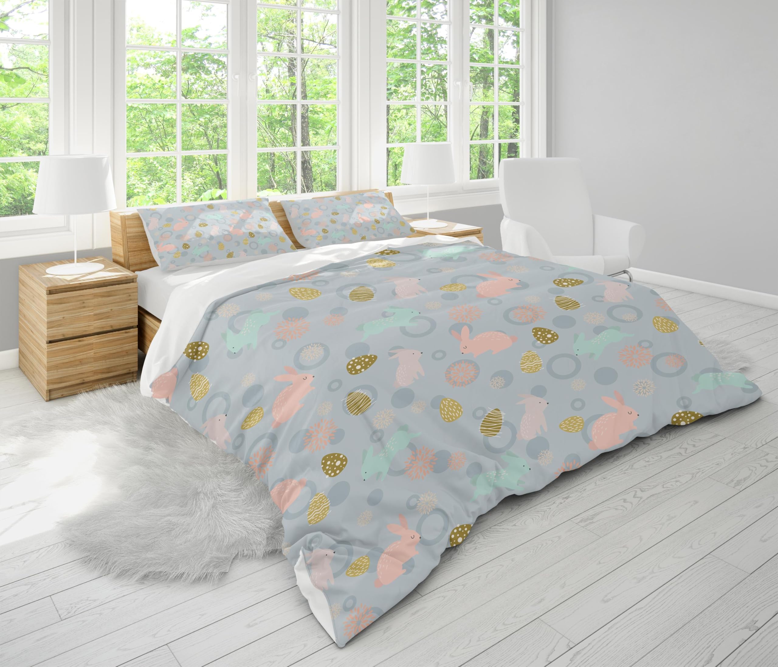 Housse de couette motif lapin mignon pour transformer la chambre de votre fille