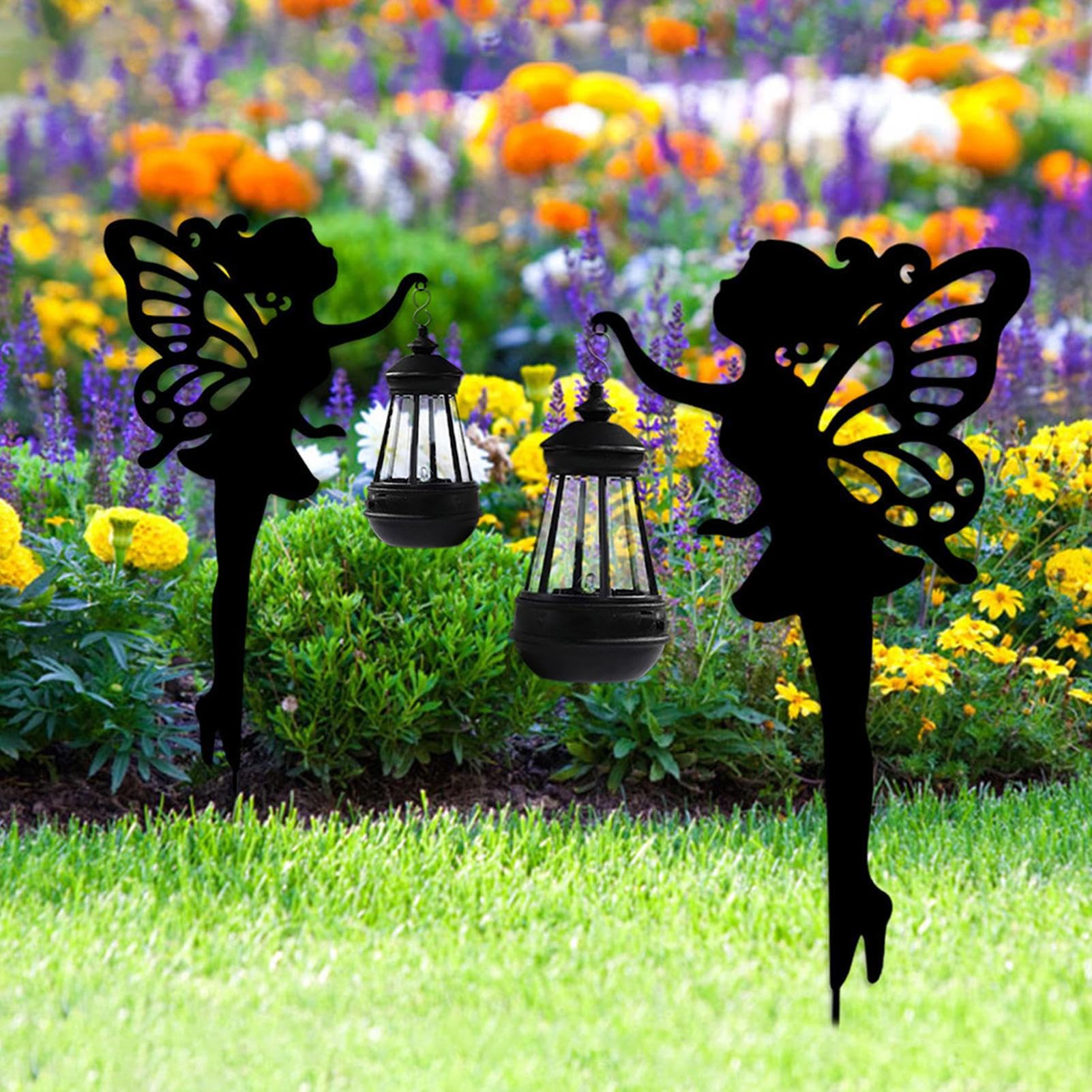 Pali da Giardino Decorativi | Figurina Solare Da Esterno Con,Decorazione da Giardino,Per Cortile Patio Portico Prato Paesaggistica Natale E Feste