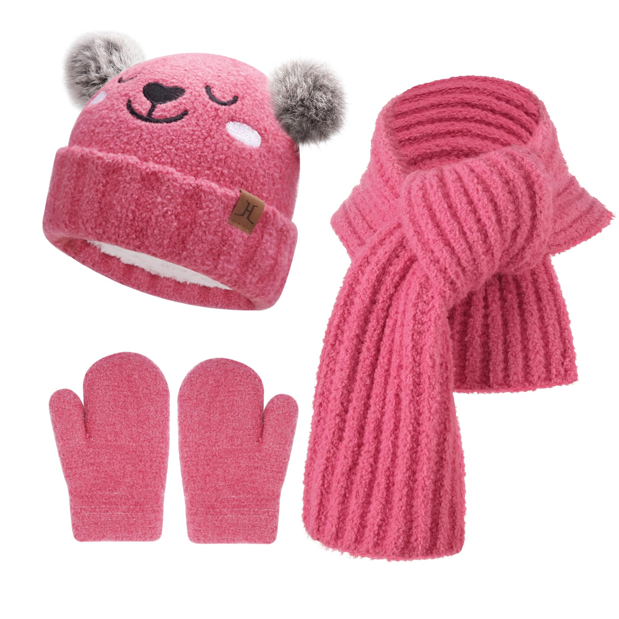 Gorro De Invierno Para Bebés Y Niños - Doble Pompón, Forro Polar, Tallas 0-4 Años, Regalo Perfecto
