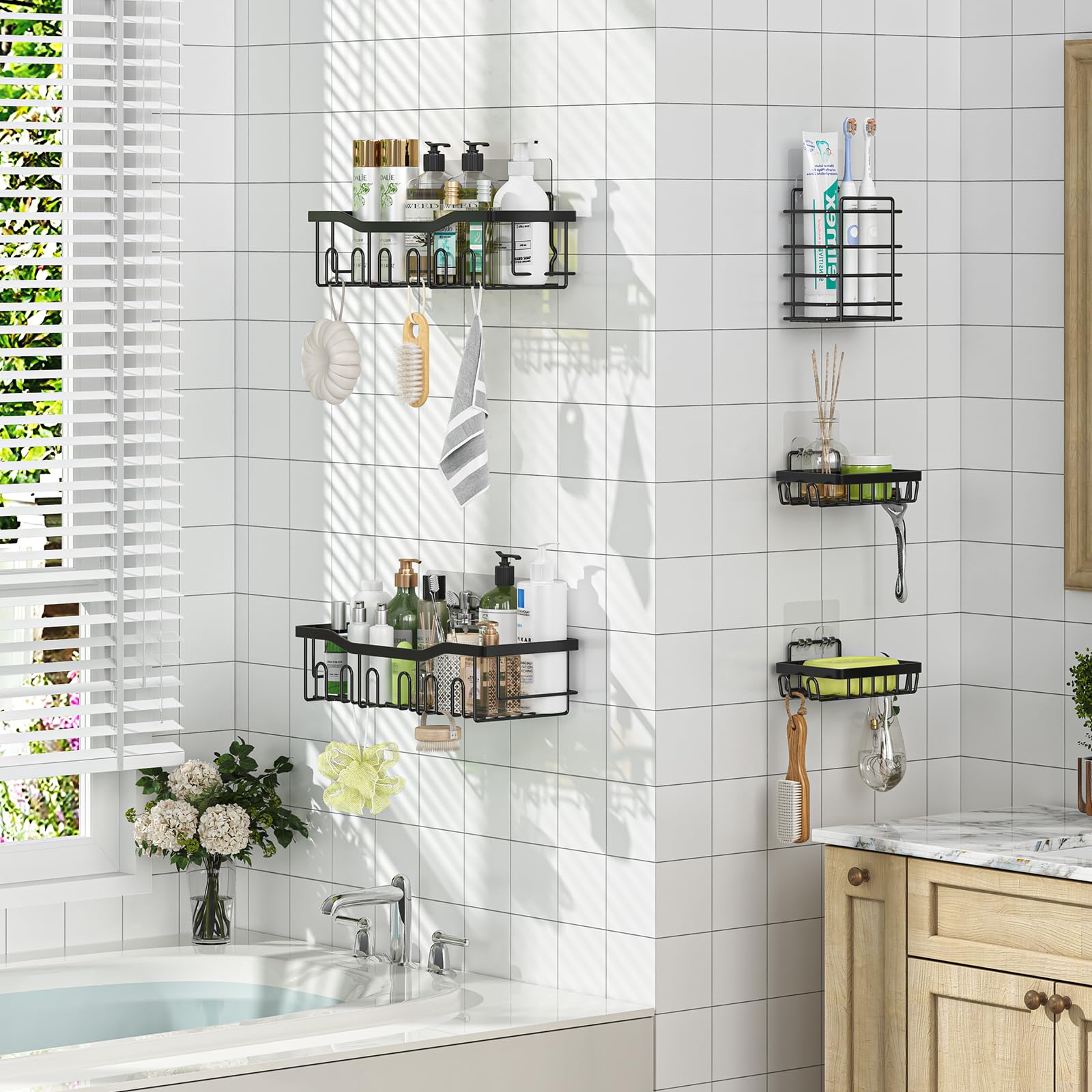 Stainless Steel Shower Caddy - 5 Pack -8
