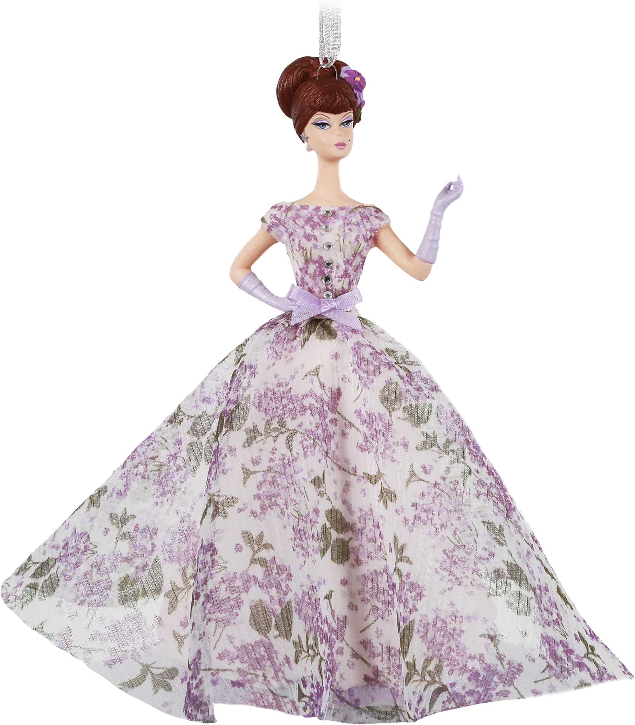 Keepsake Christmas Ornament 2020, Barbie Violette, Porcelain and Fabric (4999QK1324)