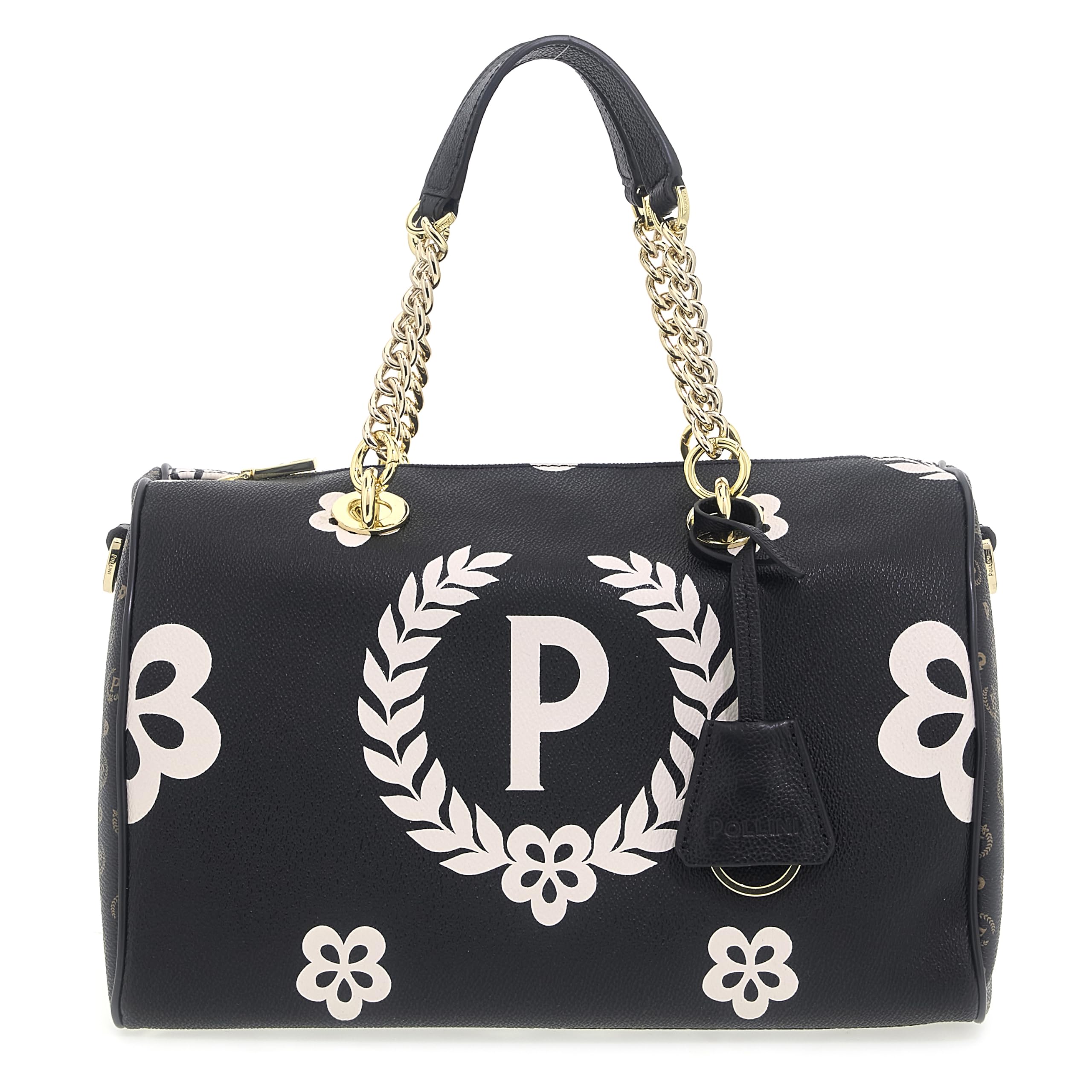 Pollini HERITAGE TOP HANDLE SATCHEL WITH DETACHABLE STRAP