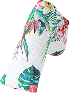 Golf Club Head Covers - Premium Leather Driver, 3 & 5 Fairway Wood, Hybrid Headcovers, Putter Covers for Blade and Mallet, and Alignment Stick Covers