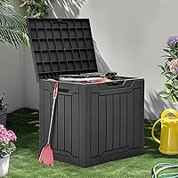 Vista 1 de YITAHOME Caja de Cubierta de Resina de 31 Galones, Caja de Almacenamiento al Aire Libre e Impermeable para Entrega de Paquetes con Tapa