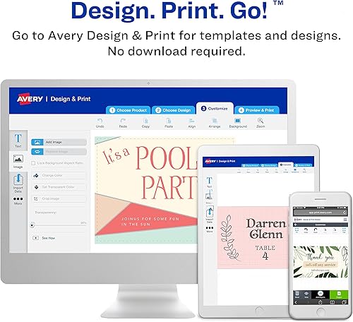 Miniatura 6 de Avery Tarjetas de notas imprimibles, 4.25 x 5.5 pulgadas, imprimibles por inyección de tinta, 60 tarjetas en blanco y sobres (8315)