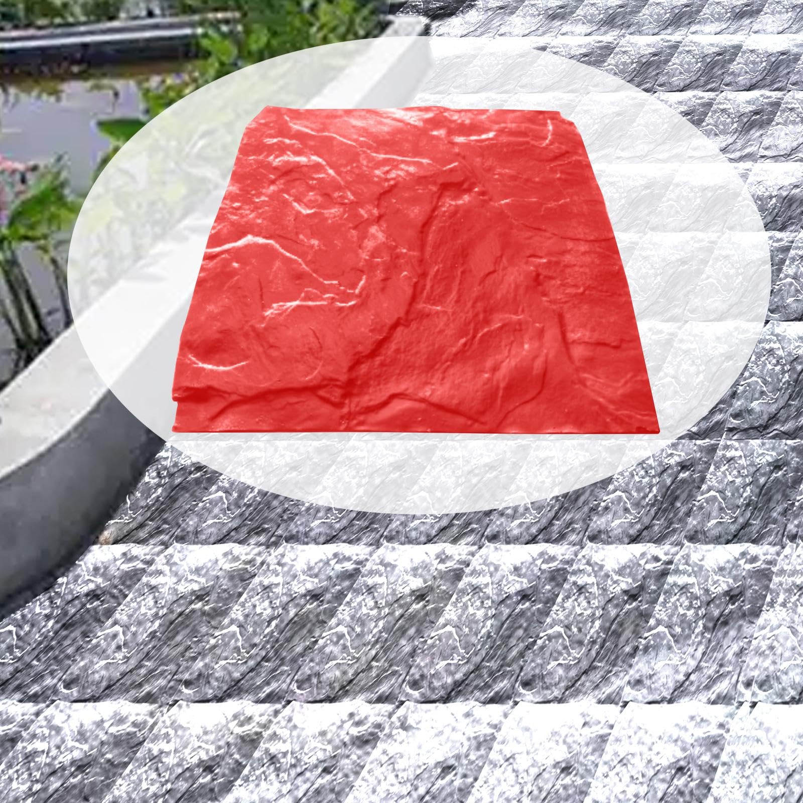 Modello di Getto di Texture di Cemento Strumento di stampaggio Realistico Fai da Te Tappetino per Timbro di Cemento con Texture di Roccia per Scultura