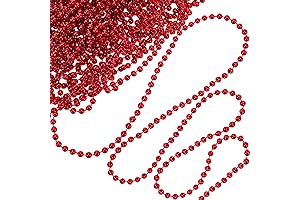 Xmas Party Ornaments 50 Feet Artificial Pearl Garland Beads