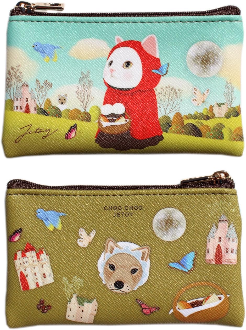 Jetoy Card Case Passport Wallet (8809422252460), Red Hood, 3 x 4.8 in.