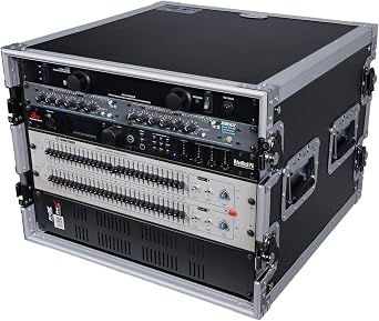 ProX ATA Flight Rack Case 19" Depth, Heavy-Duty Amp & Mixer Rack Mount with Casters
